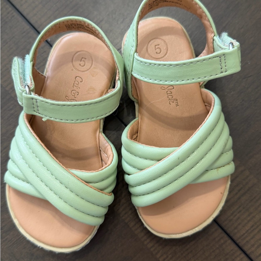 Cat & Jack Mint Green Toddler Sandals with Cushioned Straps